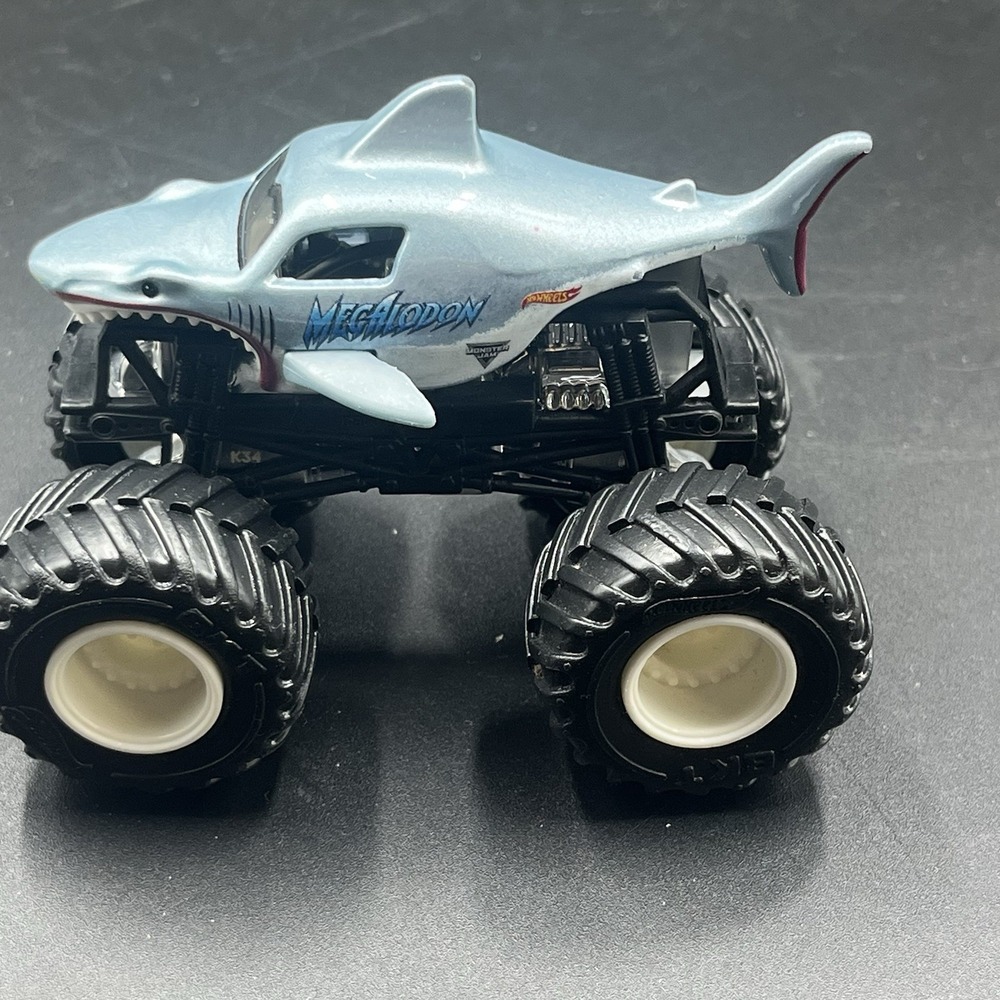 Monster Jam Megalodon Overcast‎ Loose Truck HTF 1/64 Diecast Over Cast Gray